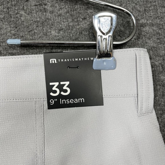 Travis Mathew Wanderlust Golf Shorts Mens 33 Gray Performance 9" Inseam - Picture 13 of 15